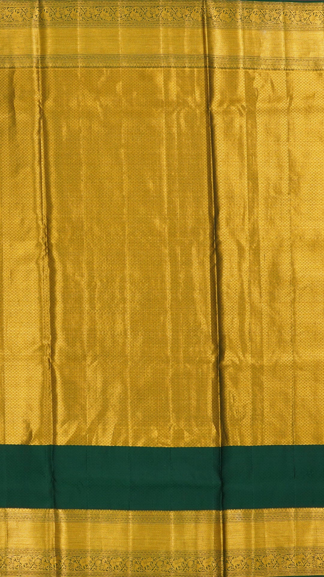 Gold Dharmavaram Pattu Saree with Contrast Zari Border