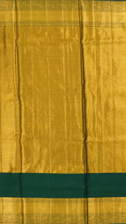 Gold Dharmavaram Pattu Saree with Contrast Zari Border