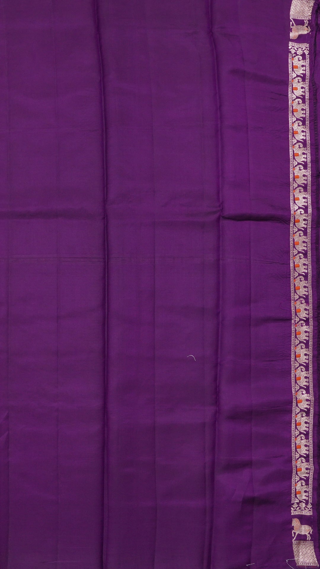 Violet Chiniya Silk Saree with Self Zari Border
