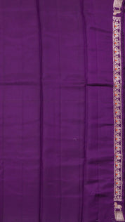 Violet Chiniya Silk Saree with Self Zari Border