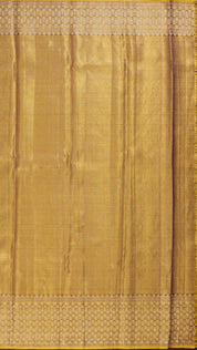 Yellow Kanchipuram Saree with Meenakari Border
