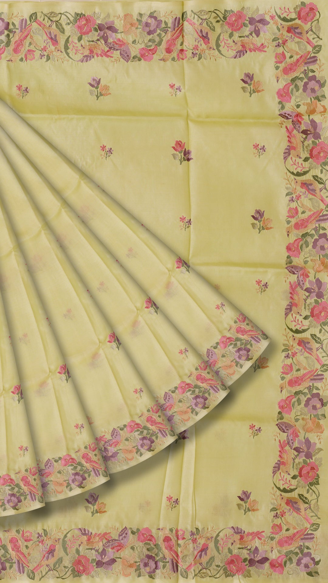 Tusser Silk Saree in Pista Green for Subtle Everyday Style