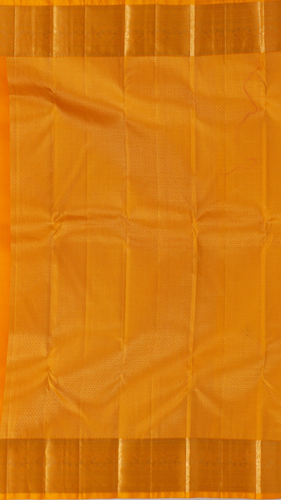 Mango Yellow Kanchipuram Butta Saree with Self Zari Border & Butta Blouse