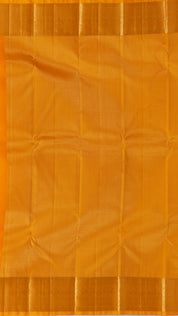 Mango Yellow Kanchipuram Butta Saree with Self Zari Border & Butta Blouse