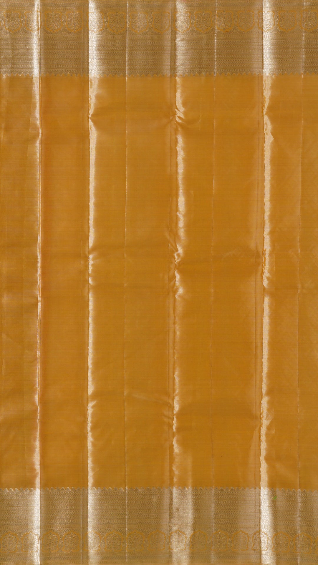 Kanchipuram Silk Saree in Beige with Silver Zari & Tissue Border