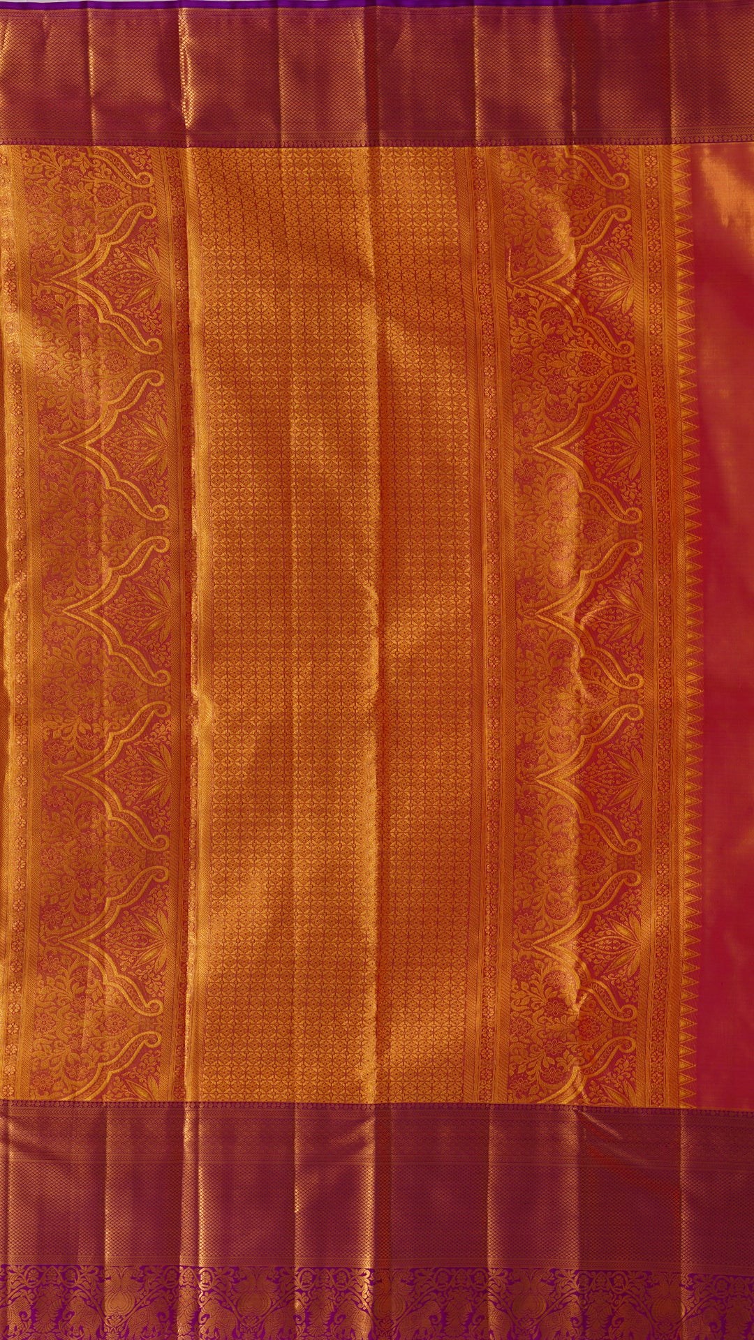 Kanchi Pattu Saree in Sea Blue with Tissue Zari Border