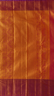 Kanchi Pattu Saree in Sea Blue with Tissue Zari Border