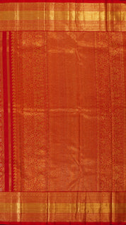 Classic Red Kanchipuram Silk Saree with Gold Zari Finish