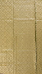 Gold Kanchipuram Saree with All-Over Cross Checks