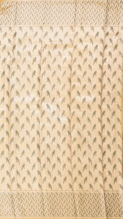 Wheat Kanchipuram Saree with Meenakari Butta