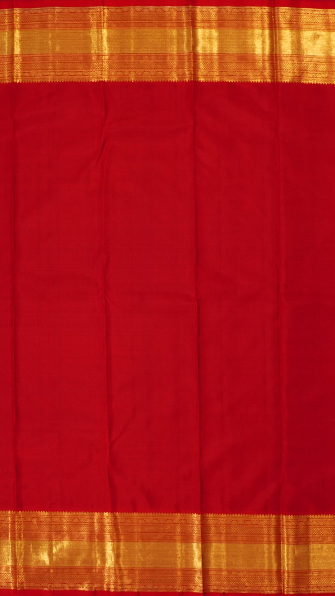 Classic Red Kanchipuram Silk Saree with Gold Zari Finish