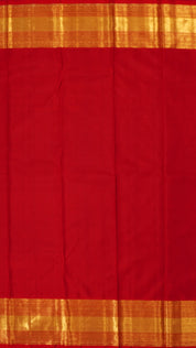 Classic Red Kanchipuram Silk Saree with Gold Zari Finish