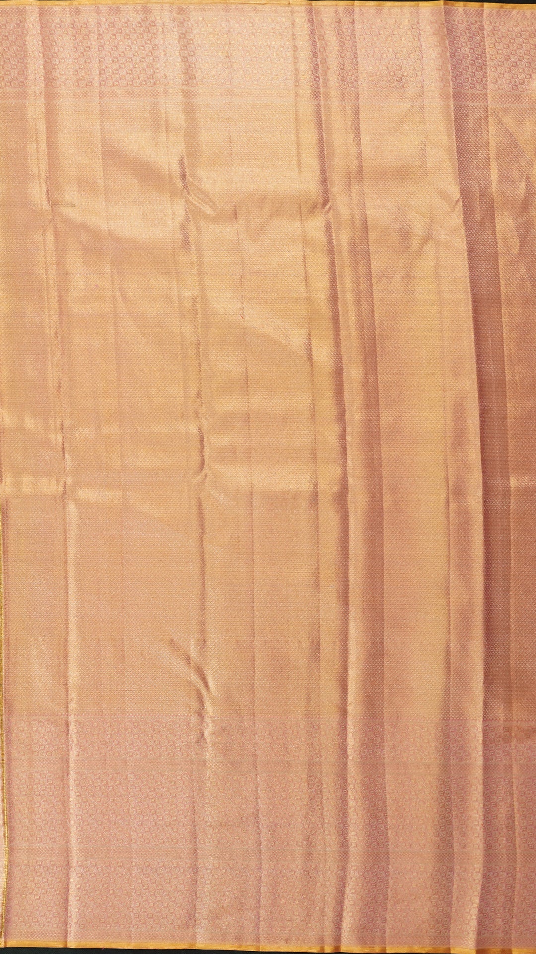 Teal Blue Kanchipuram Silk Saree with Peach Contrast Border