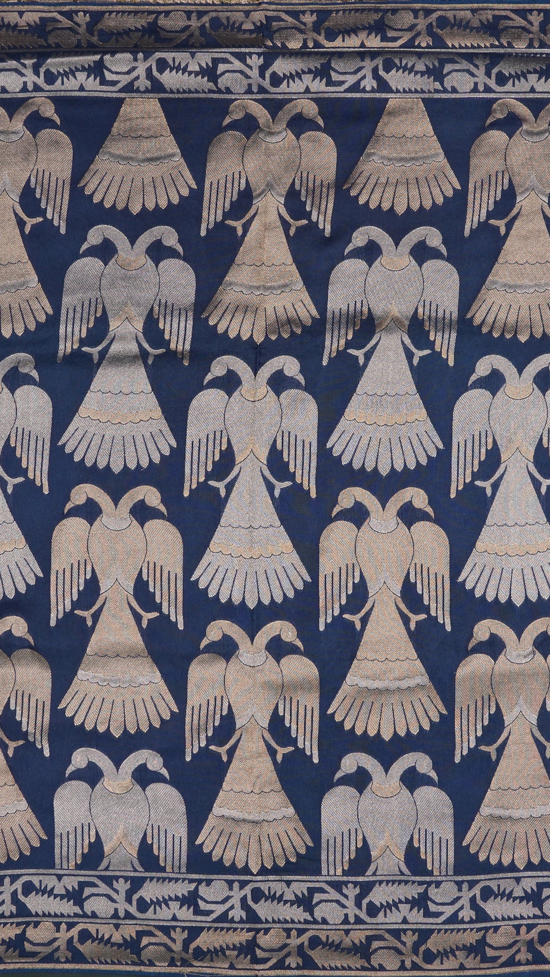 Peacock Blue Maathka Silk Fancy Designer Saree | Vaarahi Silks