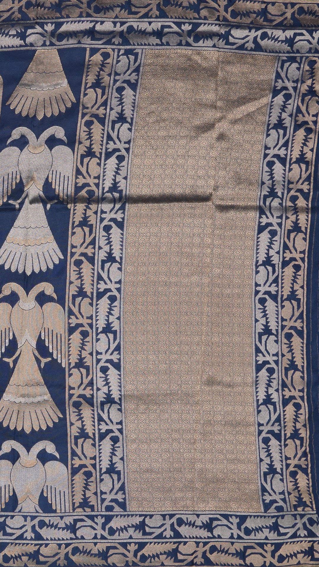 Peacock Blue Maathka Silk Fancy Designer Saree | Vaarahi Silks