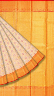 Golden Biscuit Kanchipuram Saree with Zari Border