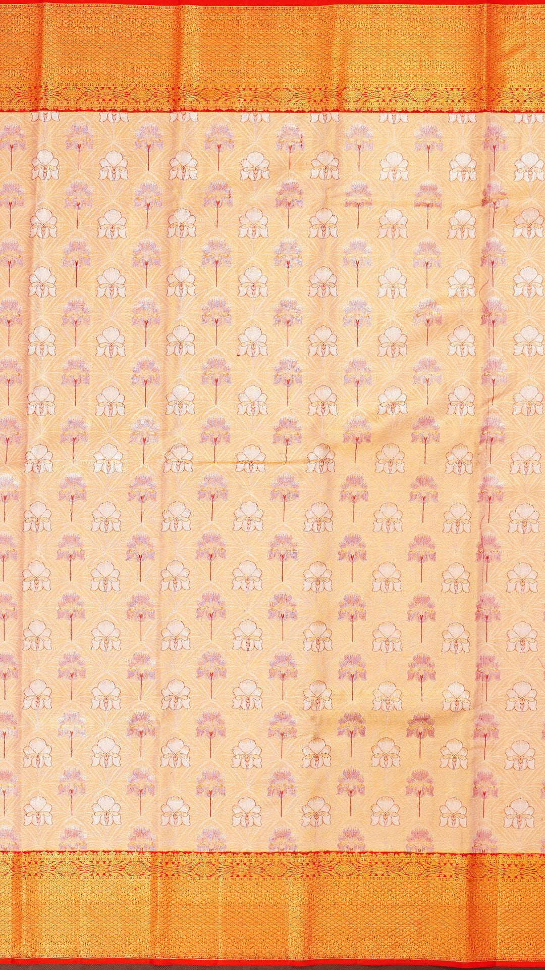 Golden Biscuit Kanchipuram Saree with Zari Border