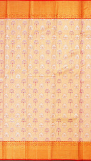Golden Biscuit Kanchipuram Saree with Zari Border