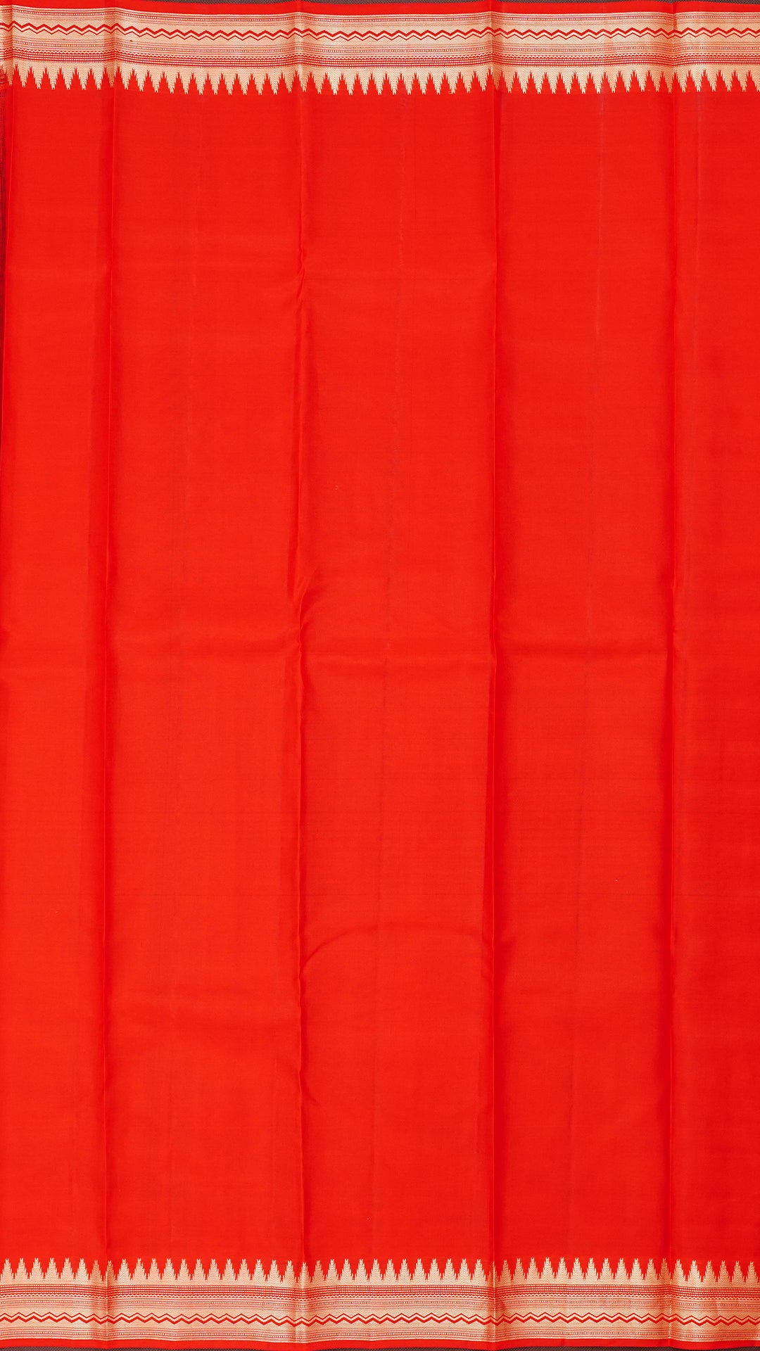 Red Kanchipuram Saree with Self Zari Border