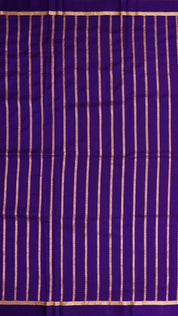 Purple Banaras Silk Saree with Traditional Golden Border