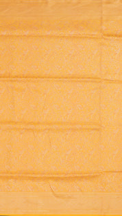 Apricot Banaras Silk Saree with Small Self Zari Border