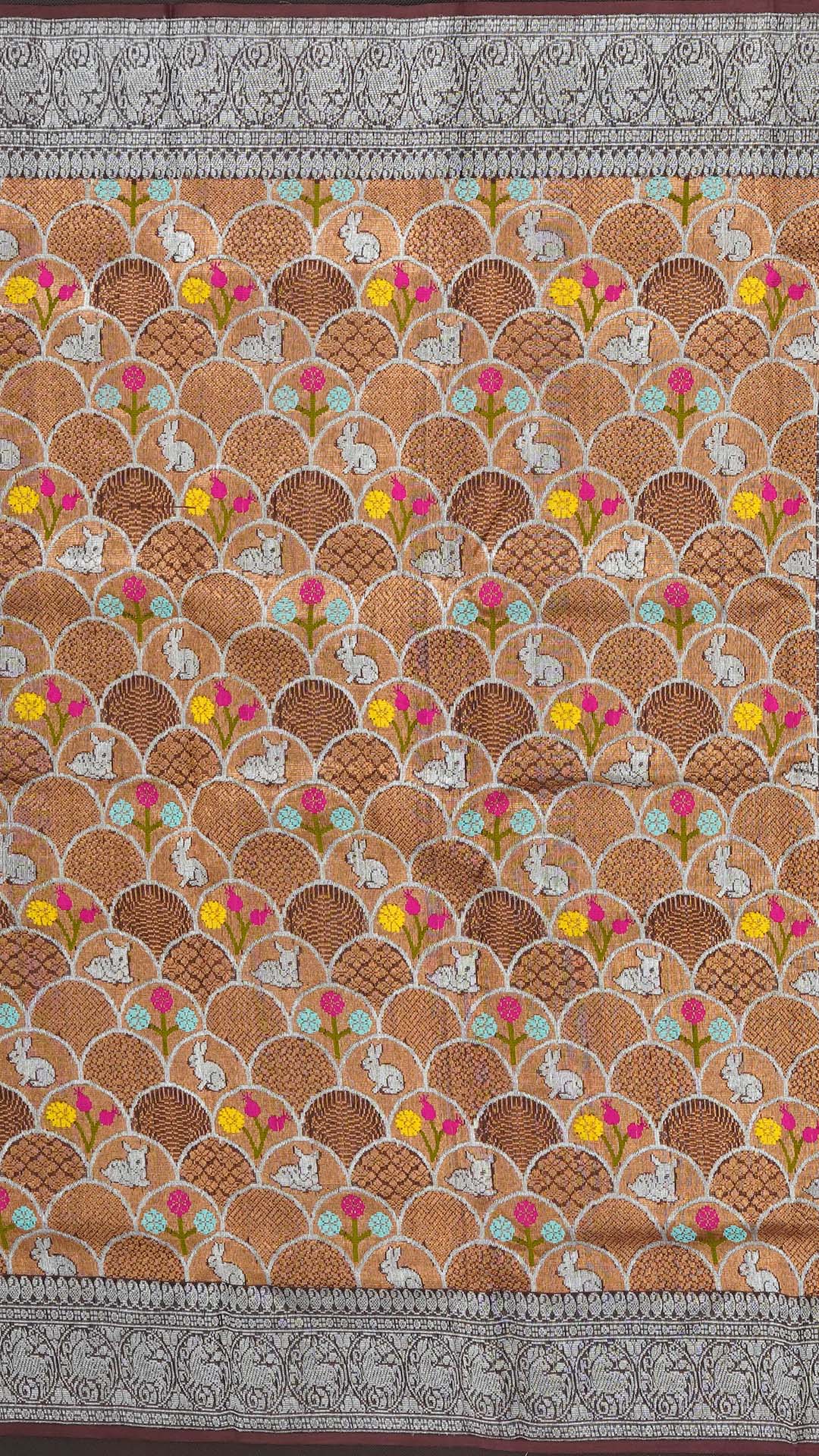 Brown Zari Kota Saree