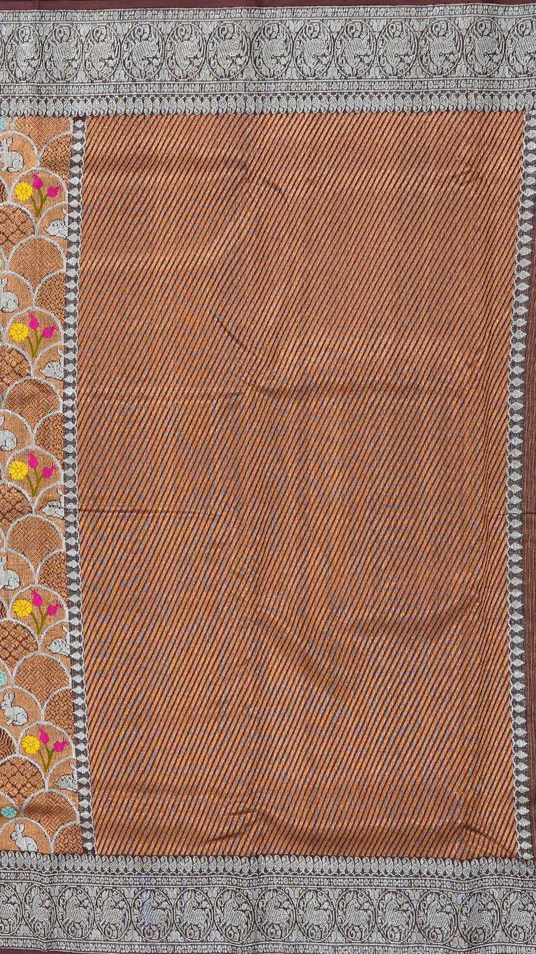 Brown Zari Kota Saree