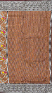 Brown Zari Kota Saree