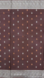 Brown Zari Kota Saree