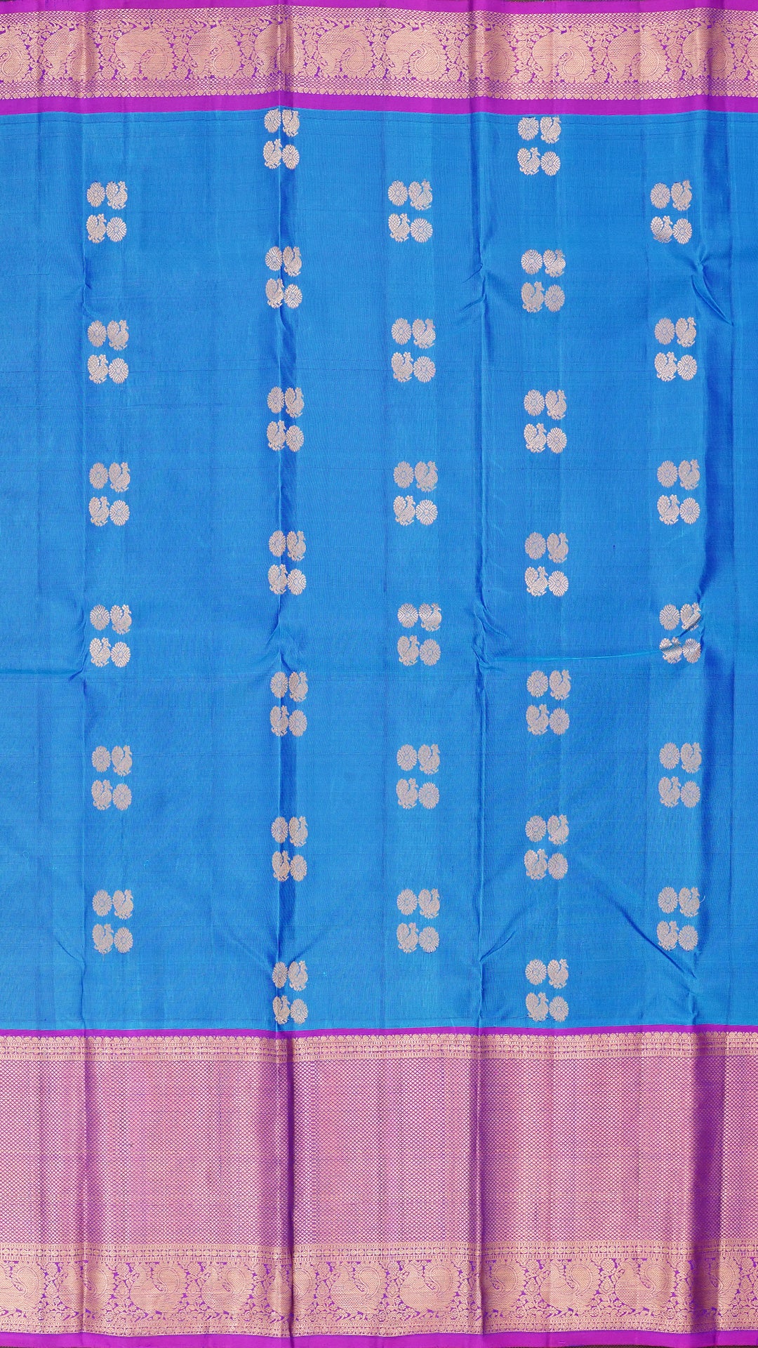 Sulphate Blue Kanchipuram Saree