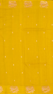 Golden Butta Banaras Silk Saree with Yellow Pichwai Border