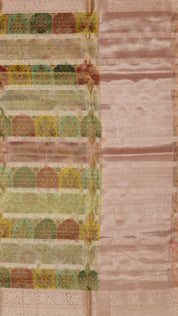 Multi Colour Dola Silk Saree with Zari – All Over Design | Vaarahi Silks