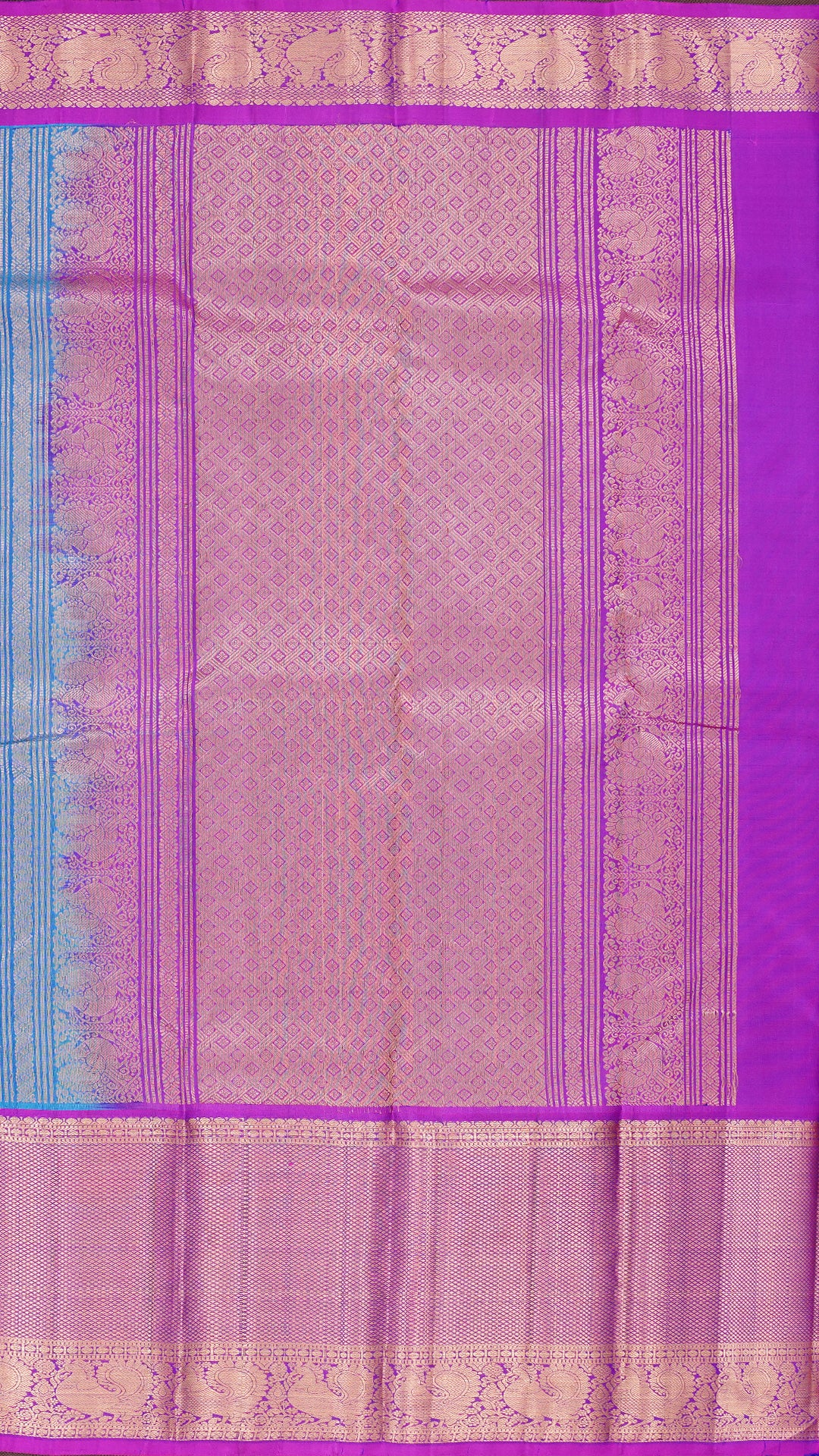Sulphate Blue Kanchipuram Saree