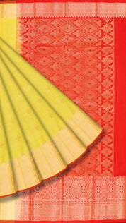 Lemon Yellow Kanchipuram Saree