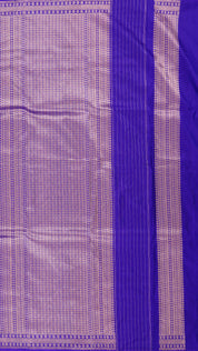 Royal Blue Banaras Saree with Silver Zari Border