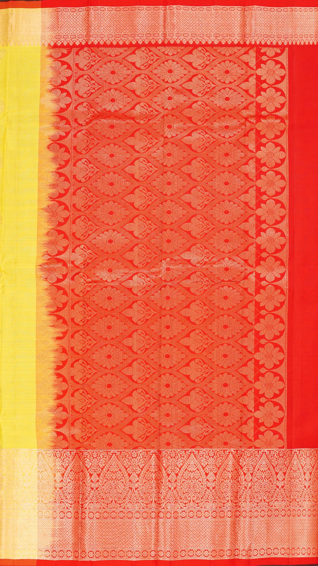 Lemon Yellow Kanchipuram Saree