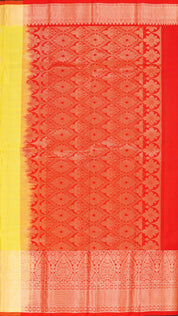 Lemon Yellow Kanchipuram Saree