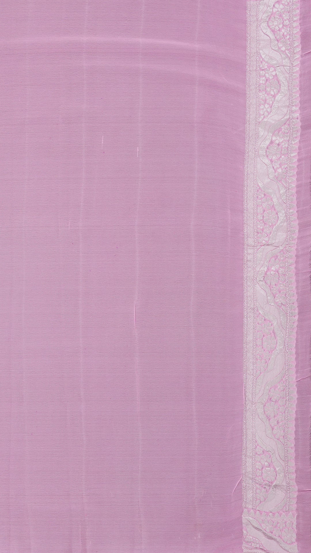 Light Baby Pink Banaras Georgette Zari Saree