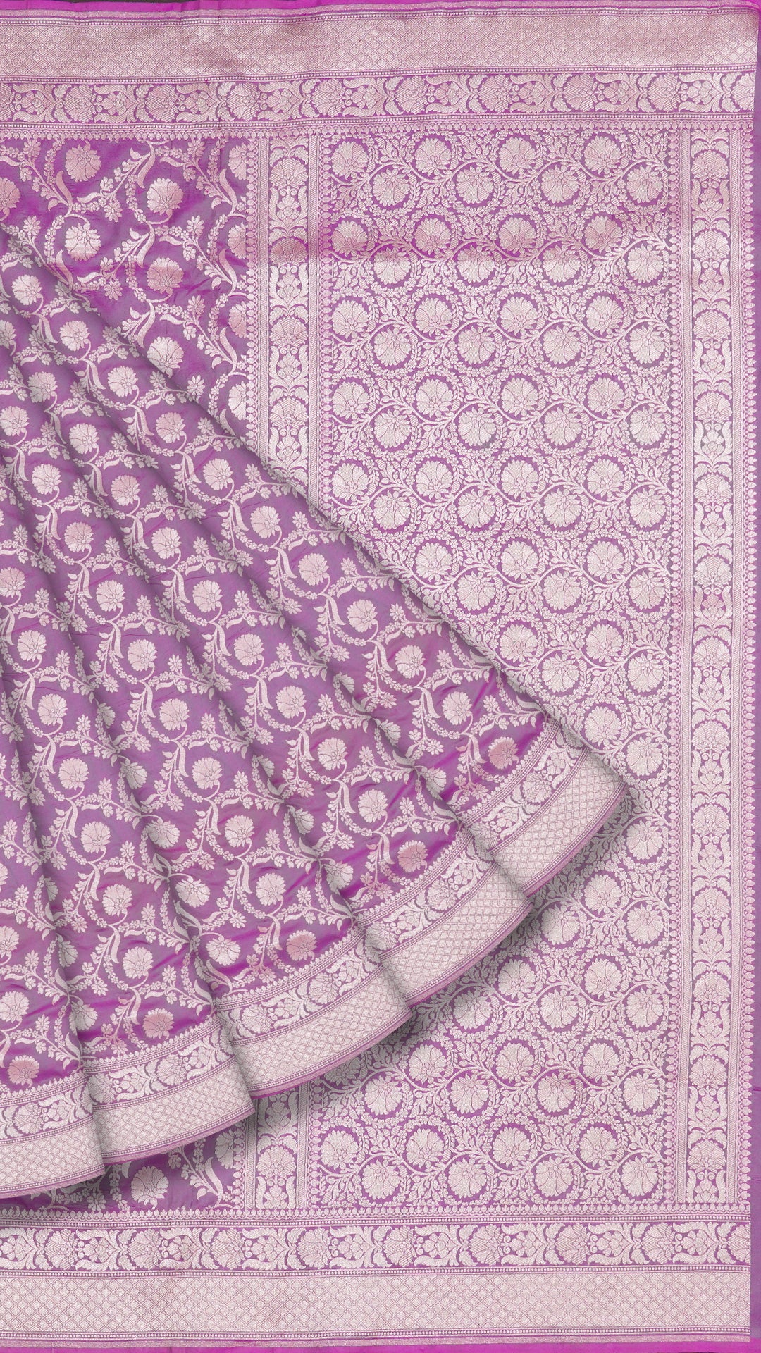 Elegant Beige Banarasi Silk Saree with Woven Zari
