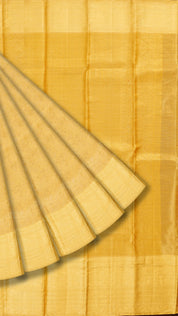 Golden Self Zari Kanchi Pattu Silk Saree with Tissue Border