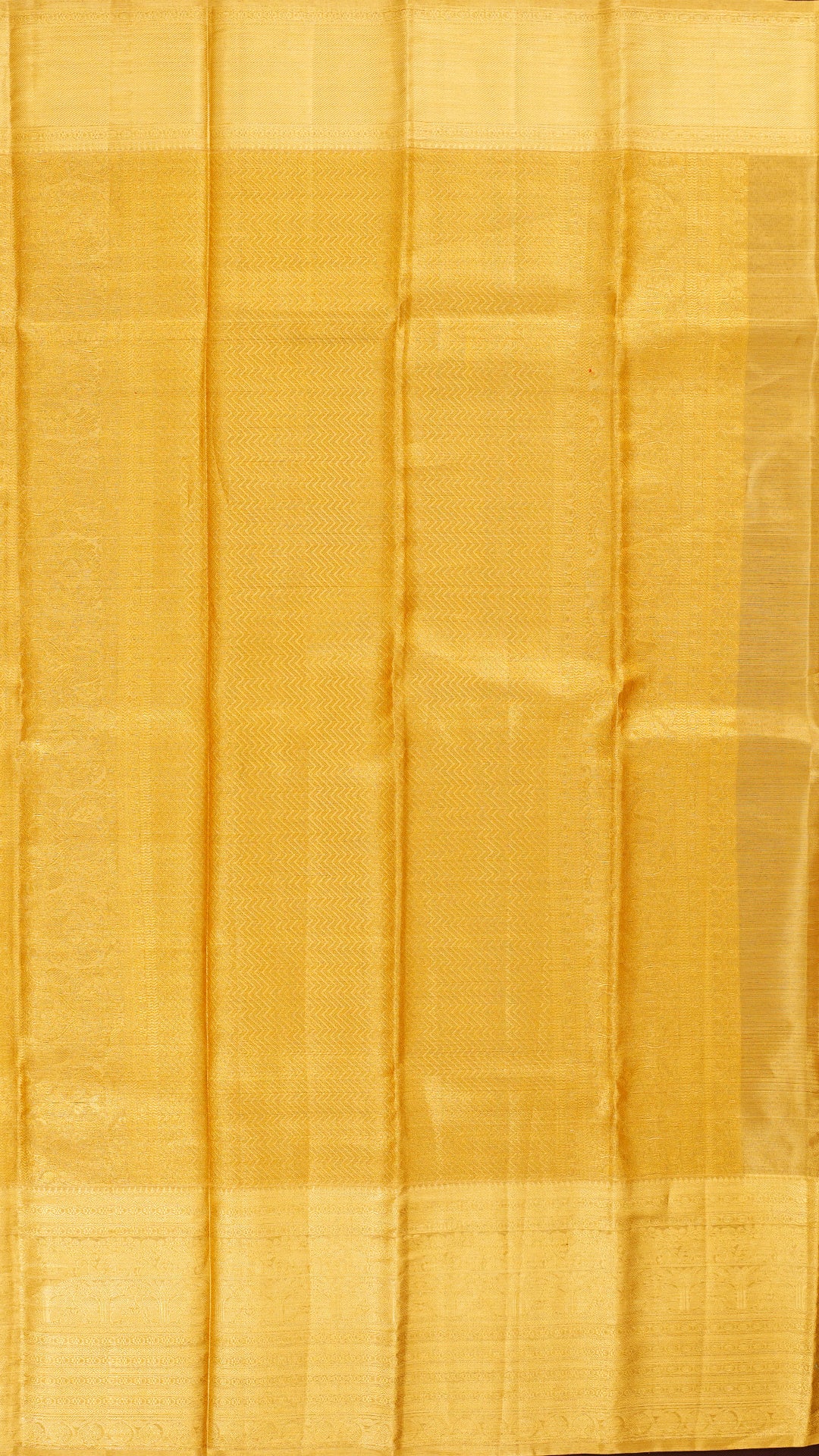 Golden Self Zari Kanchi Pattu Silk Saree with Tissue Border