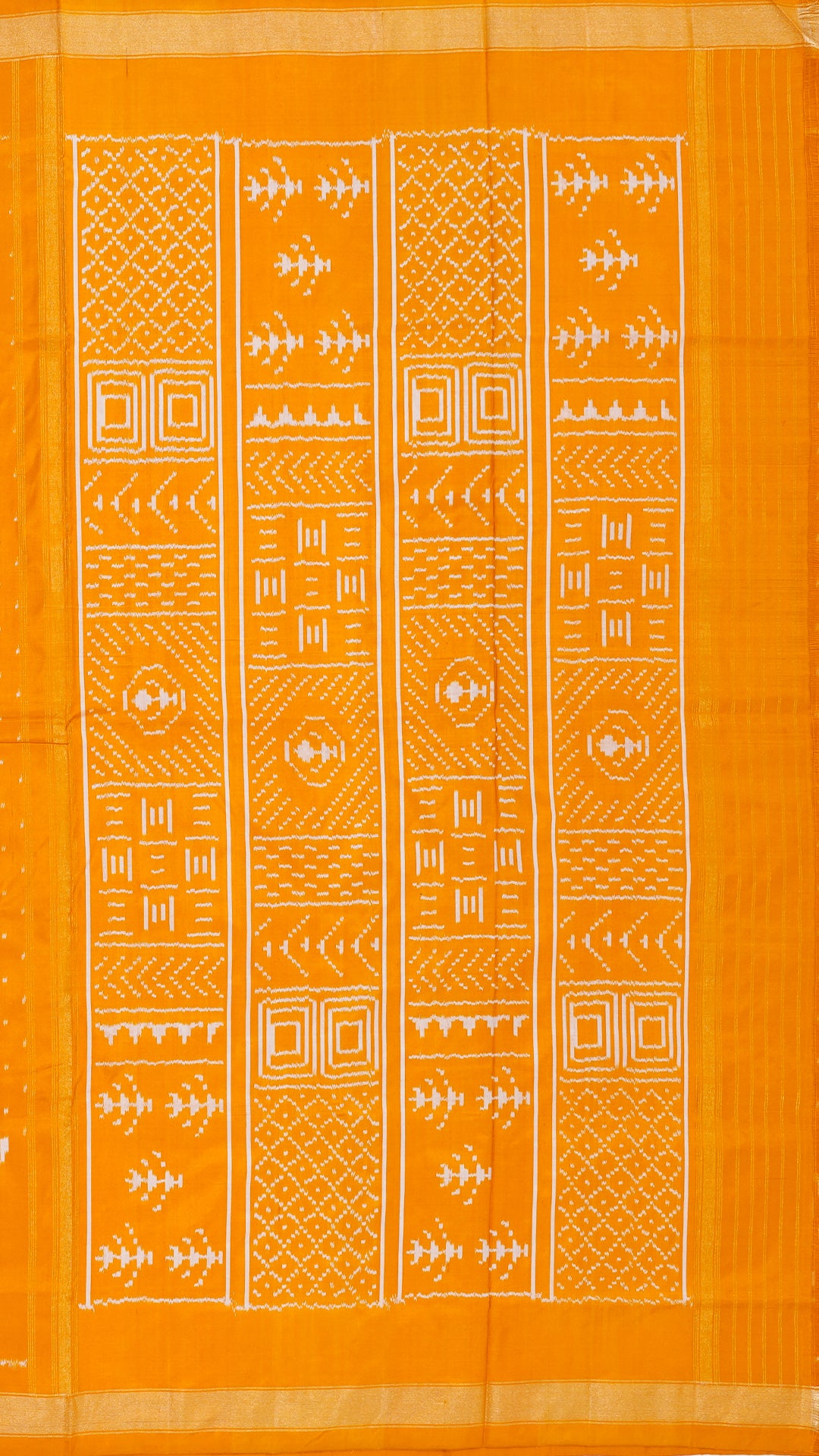 Mustard Yellow Ikkat Saree with Subtle Elegance