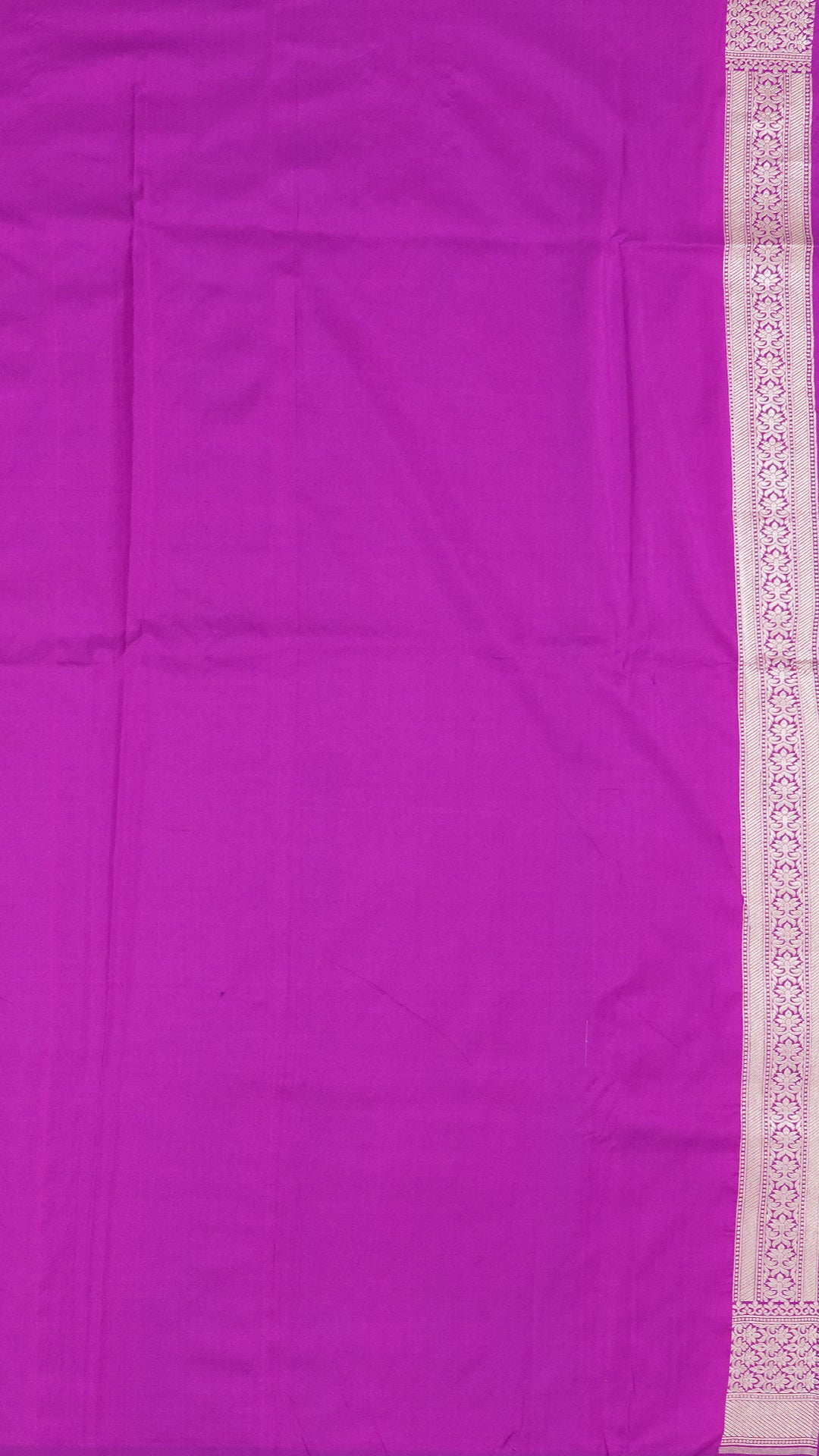 Dark Pink Banaras Silk Saree with Magenta Zari Border â€“ Vaarahi Silks