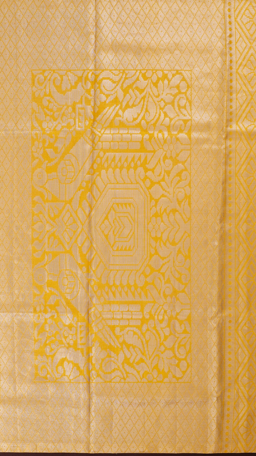 Gold Kanchipuram Saree with Contrast Brocade