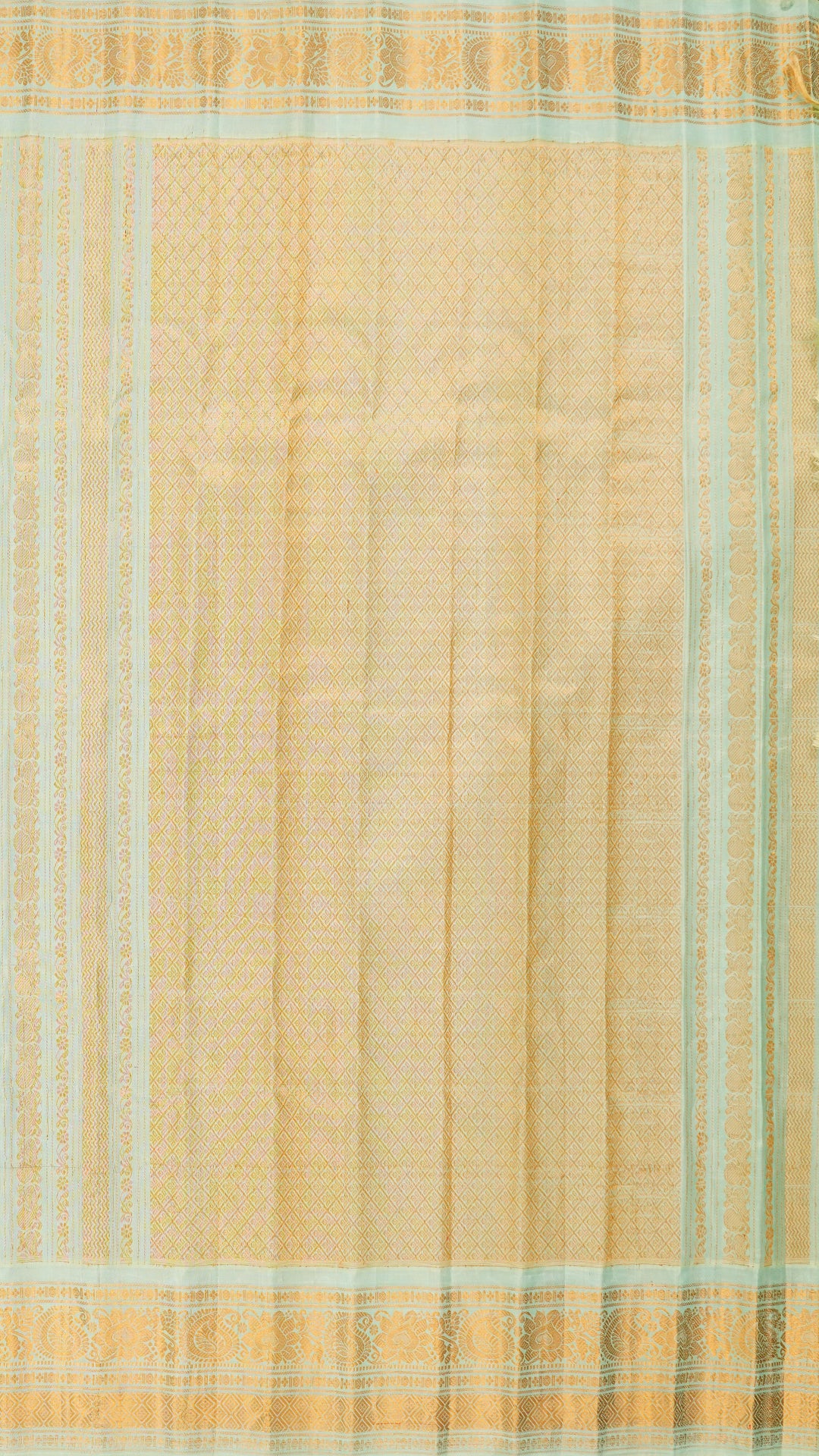 Black Gadwal Silk Saree with Powder Blue Contrast Border