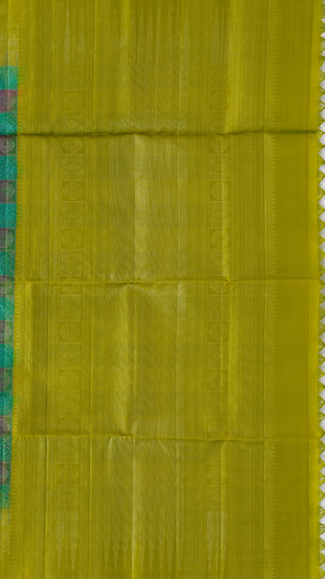 Dual Colour Soft Pattu Saree with Green Silver Zari Border