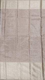 Grey and Silver Kanchi Pattu Saree for Sophisticated Looks