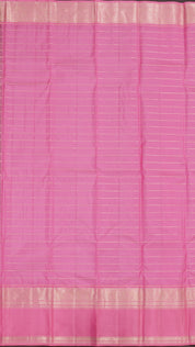 Mauve Kanchi Pattu Silk Saree with Medium Silver Contrast Bentex Border