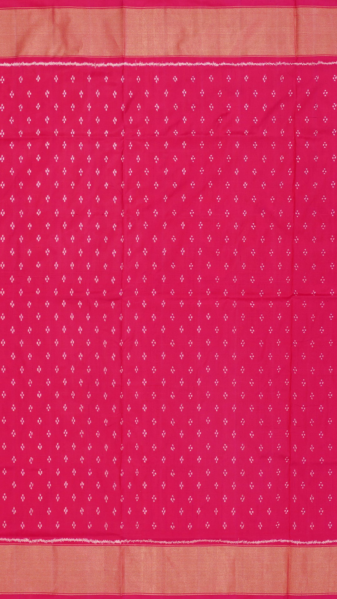Coco Brown Ikkat Silk Saree with Pink Contrast