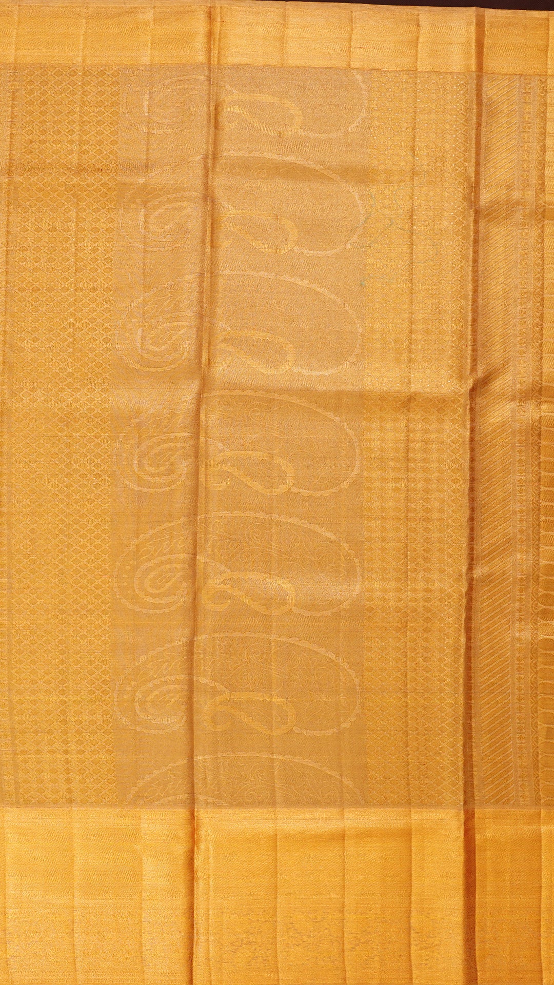 Light Olive Kanchipuram Saree with Zari Border